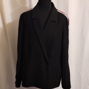 Topshop Black Blazer with Red and White Stripes